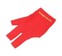 RASTKY de Piscina de Billar Premium - 3 Dedos Guante de Billar de de de de de Poliuretano, Transpirable, Estirable y de Poliuretano - Fit a Todos los Jugadores (Rojo)