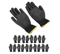 RASTKY de Trabajo Mecánicos Antiestáticos, Juego de 10 Pares para un Trabajo de Seguridad Cómodo y Flexible, Fábrica de Placas PCB, Color Negro (Negro 8M)