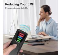RASTKY Detector EMF Detector de Radiación Electromagnética Portátil de Mano Medidor de Prueba de Campo Magnético para el Hogar, Garantice su Seguridad y Principiantes ABS/Negro (BLACK)