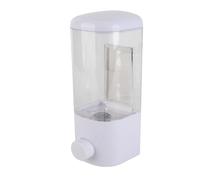 RASTKY Dispensador de Loción y champú de Montado en la Pared Premium de 500ml para Baño Público, Hotel, Oficina, Dispensador Manual de Plástico Transparente