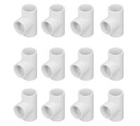 RASTKY Durables Accesorios de Tubería en T de PVC de 12 Piezas con Interior Liso para Sistemas de Suministro de Agua en el Hogar en Piscinas de Riego y Spas (25mm)