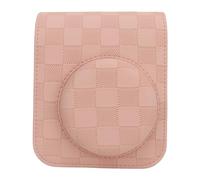RASTKY Elegante Estuche Portátil para Cámara de Viaje con Diseño de Cuadros Vintage con Correa Ajustable para el Hombro para Fuji Mini 12, Excelente Protección contra el Polvo y los Arañazos (Pink)