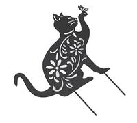 RASTKY Encantadora Estatuilla Negra: Adorable Decoración de Metal Negro con un Diseño Hueco Vívido para su Hogar, Jardín o Patio Trasero: Regalo Ideal para los Amantes