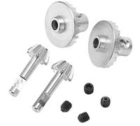 RASTKY Engranaje Bull Modelo RC 1/16 de Acero Premium con Diseño Exquisito, Larga Duración para Camión Militar Modelo RC, Ligero y Práctico para MN, 2 X Engranaje Activo, 2 X Impulsado (Silver)