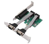 RASTKY Escritorio de Tarjeta de Expansión de Puerto Paralelo a 2 PCI E a 2 - Tarjeta de Adaptador LPT DB25 y DB25, Que Cumple con Las Especificaciones PCI Express