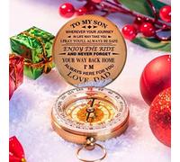 RASTKY Espejo Acrílico con Brújula Dorada Que Brilla en la Oscuridad con Valores de Escala Claros para Actividades Al Aire Libre