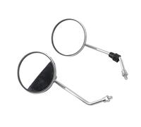 RASTKY Espejo Redondo Ajustable para Motocicleta con Estética Retro para ST50 ST70 CL70 CT90 S90, Vista Trasera Transparente para una Mejor Conciencia, Varilla de Soporte de Aleación de Acero para