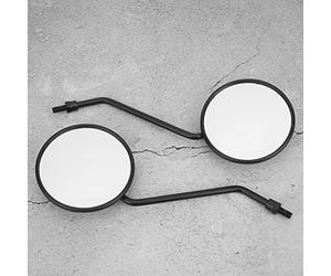 RASTKY Espejo Retrovisor para Motocicleta, Mano de Obra Fina, Fácil Instalación, Espejos Redondos de 8 Mm para una Conducción Más Segura, 2 Espejos Laterales para Bicicleta, Carcasa de ABS, Negro