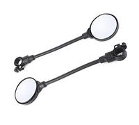 RASTKY Espejos de Manillar Convexos Acrílicos, Anticaídas, Resistentes a la Intemperie, Fáciles de Limpiar, Poste de Aluminio + Carcasa de ABS, Espejos Retrovisores para Motocicleta, Universales