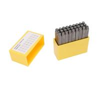 RASTKY Estampado de Metal Juego de Sellos Perforadores Portátiles Multifuncionales de Carbono 40Cr Metalurgia Fabricación de Joyas Carpintería, 27 Piezas de Personajes con Almacenamiento de Plástico