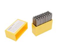 RASTKY Estampado de Metal Juego de Sellos Perforadores Portátiles Multifuncionales de Carbono 40Cr Metalurgia Fabricación de Joyas Carpintería, 27 Piezas de Personajes con Almacenamiento de Plástico