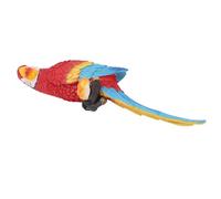 RASTKY Estatua Colgante Realista, Decoración de Pared, Estatua Colgante Realista, Escultura Exterior, Jardín, Patio, Césped, Pared de Guacamayo Tropical (rojo)