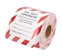 RASTKY Etiquetas de Barricada de Peligro de Papel Compuesto de PP, Diseño de Rollo Conveniente a Prueba de Desgarros para Sitios de Construcción, 1 Rollo para Gestión de Seguridad