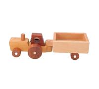 RASTKY Exquisito Modelo de Tractor Agrícola de Madera para Juego y Exhibición Infantil, Mejora la Coordinación Ojo-Mano, Niños, Aprox. 17,5x5,7x4,6cm