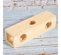 RASTKY Extensión de Casa de Tubo de Madera Expandible con Túnel para Hámster Grande, Diseño Multiusos para Entrenamiento y Juego de Mascotas Pequeñas, Menos Destructivo y Más Divertido, Madera