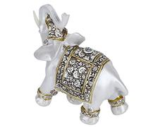 RASTKY Figura de Animal Precisa, Simulación de Porcelana Azul y Blanca, Adorno de Decoración del Hogar para Familia, Resina Segura y Ecológica, 5,5 Pulgadas (Porcelana Dorada tamaño Grande: (Modelo)