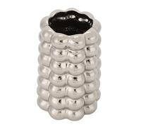 RASTKY Florero de Burbujas de Arte Moderno, Maceta de Cerámica Elegante, Decoración del Hogar para Mesa de Comedor, 10x17,5x12cm (Silver)