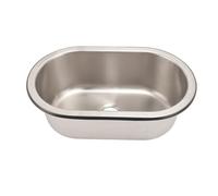 RASTKY Fregadero de Lavabo de un Solo Cuenco de Acero Inoxidable de Gran Capacidad para el Hogar, Cocina, Caravana, 13,6x8x5,2 Pulgadas