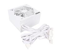 RASTKY Fuente de Alimentación para Computadora de Escritorio de 500 W, Ahorro de Energía Eficiente, Flexible para Usuarios de Plataforma de Doble Núcleo, Aleación de Aluminio, Color Blanco