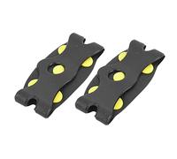 RASTKY Funda Antideslizante para Zapatos con 5 Dientes para esquí sobre Hielo, Alta Flexibilidad para Diferentes Tamaños, Negro, 1 par, Apta para Todos los Usuarios