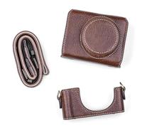 RASTKY Funda Premium de Cuero PU para Cámara ZV1 con Correa Ajustable Ideal para Uso Diario y Aventuras Al Aire Libre Negro (Brown)