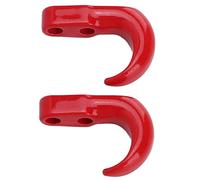 RASTKY Gancho de Parachoques de Metal RC de 2 Piezas, Gancho de Rescate de Remolque Vivo de Hoz para Axial SCX24 1/24, Fuerte Compatibilidad, Fácil de Configurar para Coches de Rescate RC (Rojo)