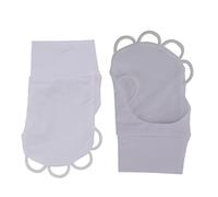 RASTKY Guante Elástico de con Medio Dedo, Protector Solar UV, Seda de Hielo para Hombres, Mujeres, Jugadores de, Blanco (M Mano Izquierda)
