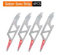 RASTKY Hojas de Sierra Alternativa para Poda de Madera, Dientes Endurecidos, 12", para Troncos de Madera Secos y Húmedos, Acero Inoxidable 6TPI, Vida útil Más Larga, 4 Paquetes (Juego de hojas de