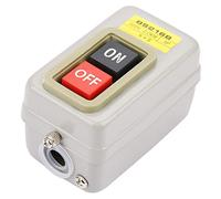 RASTKY Interruptor de Botón de Encendido/Apagado BS216B, Interruptor de Control de Bloqueo Automático de 110/220/380 V para Circuito de CA, de Encendido y Apagado Fácil de Cablear, para Entusiastas