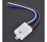 RASTKY Interruptor de Control de Luz y Sonido con Sensor de Ahorro de Energía Compatible con Lámpara LED, Interruptor de Fácil Instalación para Baño, 5 Piezas, Color Blanco