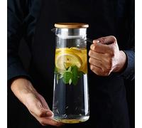 RASTKY Jarra de Agua Fría Acrílica Duradera de 1,2 L para Uso Doméstico, Botella de Jugo Transparente, Ideal para Bebidas Frías, Bebidas Calientes, Agua, café, Apta para Lavavajillas, Adecuada para