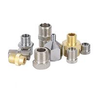 RASTKY Juego de 9 Conectores para Aerógrafo, Accesorios Fiables para Pistola Pulverizadora con Rosca Suave para Compresor de Aire y Manguera, Larga Vida útil, Ideal para Entusiastas del Bricolaje,