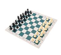 RASTKY Juego de Ajedrez Portátil de PVC, Tablero de Ajedrez Plegable Resistente Al Desgarro con Bolsa de Almacenamiento para Pensamiento Crítico y Habilidades de Resolución de Problemas, Vestíbulo