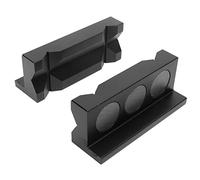 RASTKY Juego de Almohadillas de Inserción de Bloque de Mandíbula de Tornillo Magnético de Aleación de Aluminio, Cubierta de Mandíbulas de Tornillo Acanaladas para Artículos Redondos, 2 Piezas de