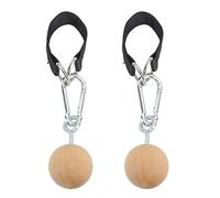 RASTKY Juego de Bolas de Dominadas para Entrenador de Fuerza de Brazo con Bolas de Madera y Sujetadores de Acero Inoxidable, Ideal para Entrenamientos de Gimnasio en Casa y Dominadas con Agarre Neutro