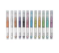 RASTKY Juego de Bolígrafos Art Mark, Bolígrafo de Pintura Metálica con Purpurina Brillante para Papel Negro, Dibujo, Diario, Fabricación de Tarjetas, álbumes de Recortes para Artistas, 12 Colores