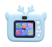 RASTKY Juego de Cámara Digital para Niños de 20 MP con Lector de Tarjetas de Memoria 32G 1080P USB Juegos de Rompecabezas Automáticos (Azul Blanco)