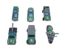 RASTKY Juego de Coches de Juguete de Metal 1:64, Vehículos de Aleación de Escala Exquisita para Coleccionistas, Paquete de 6 Coches de Juguete de Colores Clásicos Ideales para Exhibición (Tipo 1)