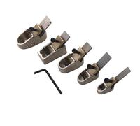 RASTKY Juego de Cortadores Cepilladores de Latón y Metal con Suela Curva, Herramienta para Violín Luthier de Hoja Afilada para Instrumentos de Madera, Color Plateado, 12/14/16/18mm, 5 uds. (SILVER)