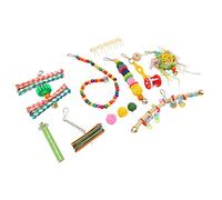 RASTKY Juego de Juguetes Coloridos para Masticar Pájaros, Columpio Seguro para Loros, Periquitos, Cacatúas, Material de Primera Calidad, Columpio para Jaula de Pájaros