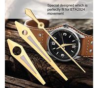 RASTKY Juego de Manecillas de Reloj de RepuestoMovimiento ETA2824: Incluye Manecillas de Segundos, Minutos y Horas en Oro o PlataReparación de Relojes y Mejora de Accesorios (Gold)