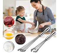 RASTKY Juego de Minibatidores de, 2 uds., Batidor de Acero Inoxidable para Hornear, Cocinar, Batidor Manual de 10 "y 12" (1)