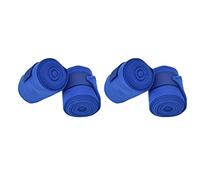 RASTKY Juego de protectores de patas de caballo de poliéster suave para caballo, perro, gato, vaca, azul, 4 piezas de aro y cierre de bucle para proteger tendones y ligamentos sensibles, adecuado para