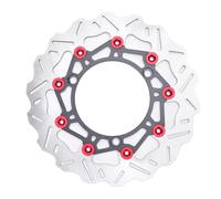 RASTKY Juego de Rotores de Disco de Freno Delantero Preciso, Rendimiento Mejorado para NMAX125 NMAX155, Apto para AEROX155 NVX155, Adaptador de Pinza de Acero Inoxidable, Fácil Instalación (rojo)