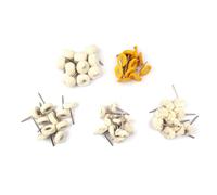 RASTKY Juego de Ruedas de Pulido de Algodón y Fieltro de Lana de Primera Calidad, Kit de Mini Ruedas de Cepillo de Pulido de 58 Piezas para de Piedra de Madera y Metal, Vástago de 3 Mm para (50