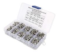 RASTKY Juego de Tornillos hexagonales: 600 Piezas de Acero Inoxidable 304, Accesorios de Hardware en Caja Plana para el Hogar, y Maquinaria