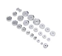 RASTKY Juego de Troqueles para Cerrar Cajas Traseras de Relojes, de Aleación de Aluminio, 25 Piezas, Máquina Taponadora de Relojes, Herramienta Esencial, Reparación y Mantenimiento de, Amplia Gama