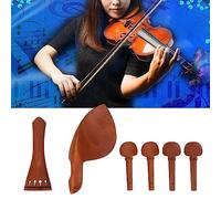 RASTKY Juego de Violín de Madera de Azufaifo, Accesorios 4/4, Clavijas para Reposacabezas, Afinadores de Pieza Trasera, Incrustaciones Talladas, Reparación de Violín de Azufaifo (cuerda