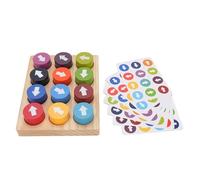 RASTKY Juguete Educativo de Aprendizaje Temprano Desarrolla Habilidades Esenciales, Fomenta la Interacción Social con Bloques de Madera a Juego para Niños y Niñas