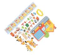 RASTKY Juguete Educativo de Madera para Encordar Escena de Fuego para Niños, Juego de Enhebrado Cognitivo para Aprendizaje Temprano, Actividad de Escritorio de Madera de Haya para Edades 3+